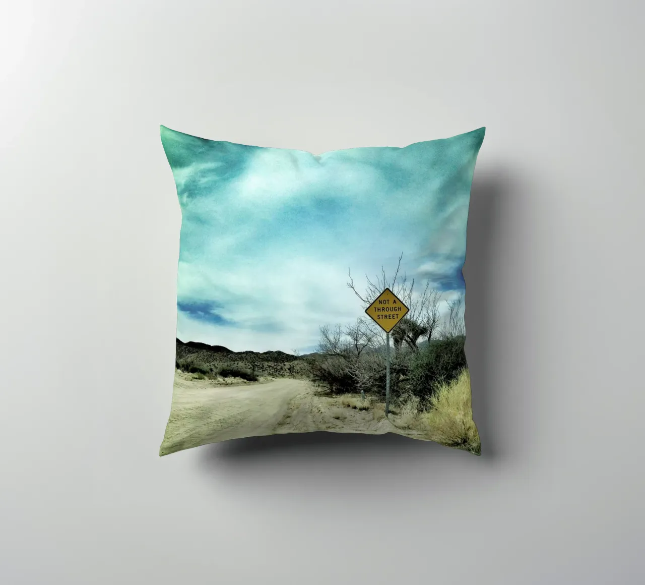 Desert Road decorative cushion by Maria Sattrup