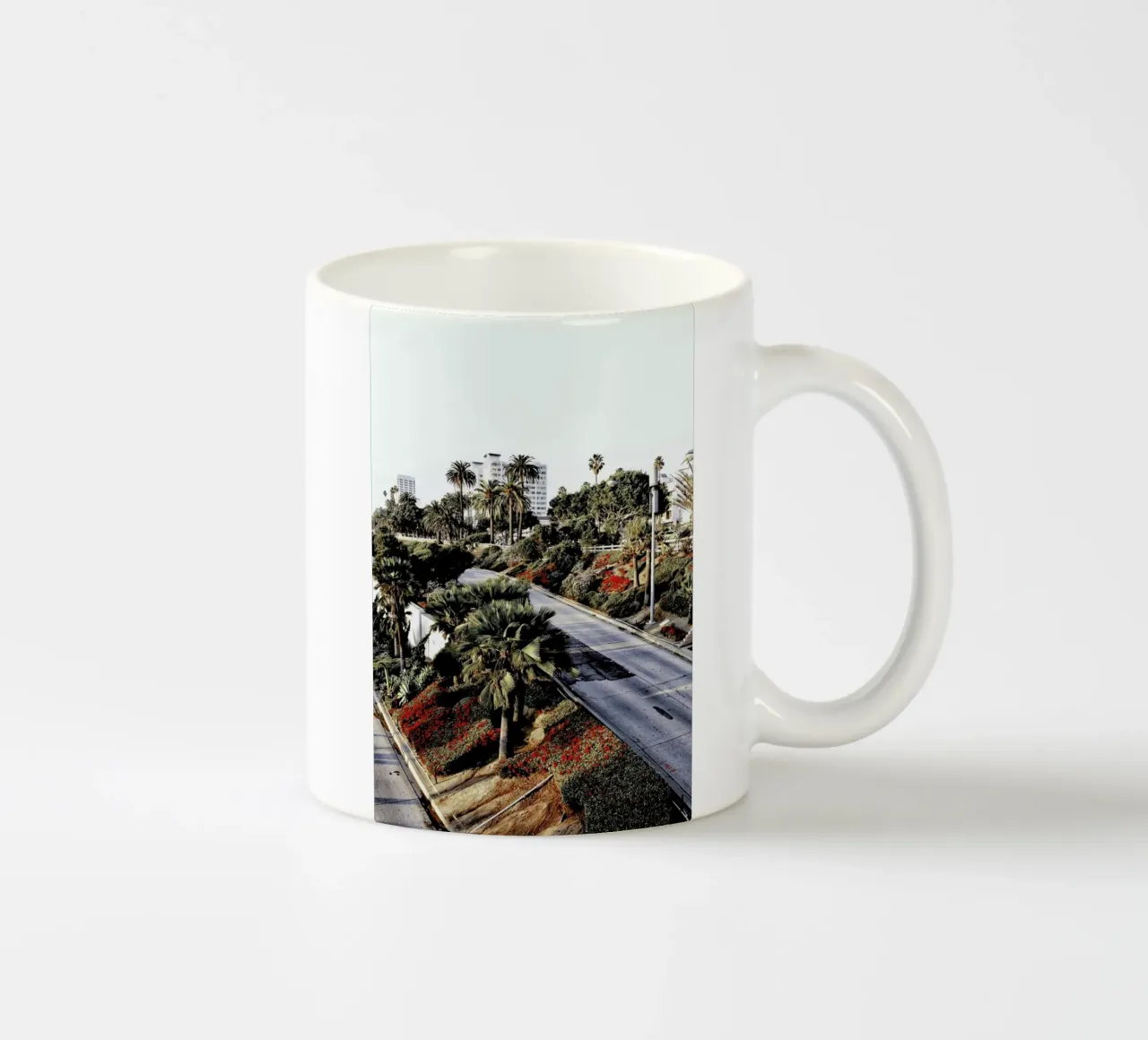 Santa Monica Red ceramic mug by In Full Color