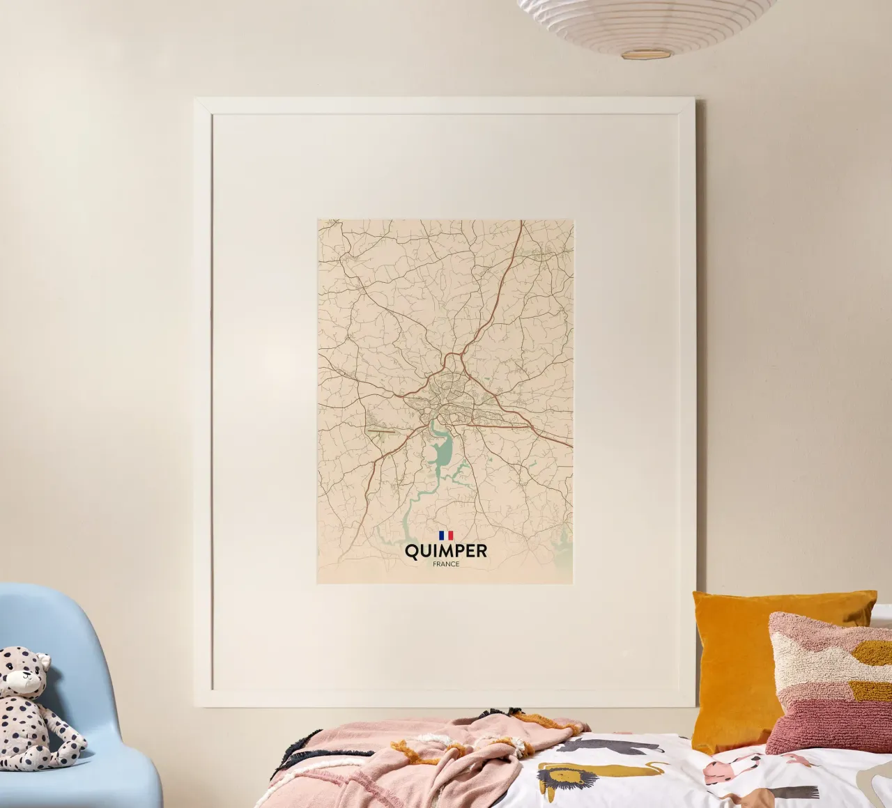 Quimper FR poster con telaio in plastica da Jacob W MICKELSON