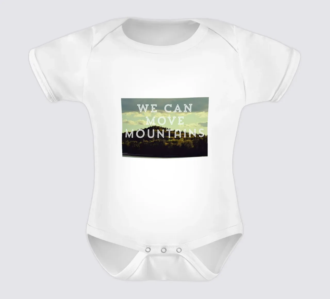 We Can Move Mountains body neonato maniche corte da Vintage Skies