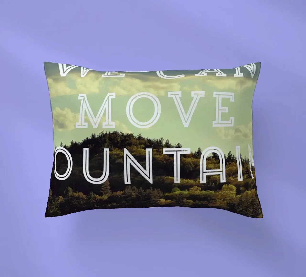 We Can Move Mountains cuscino da Vintage Skies