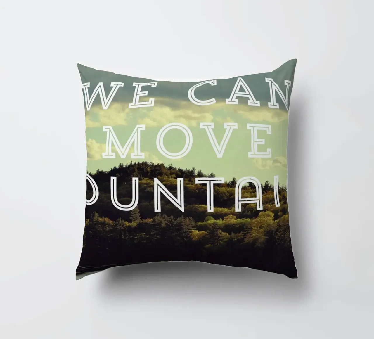 We Can Move Mountains cuscino da Vintage Skies