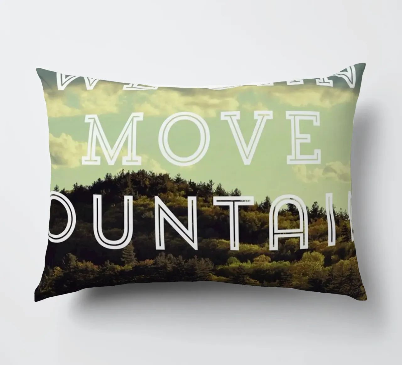 We Can Move Mountains cuscino da Vintage Skies