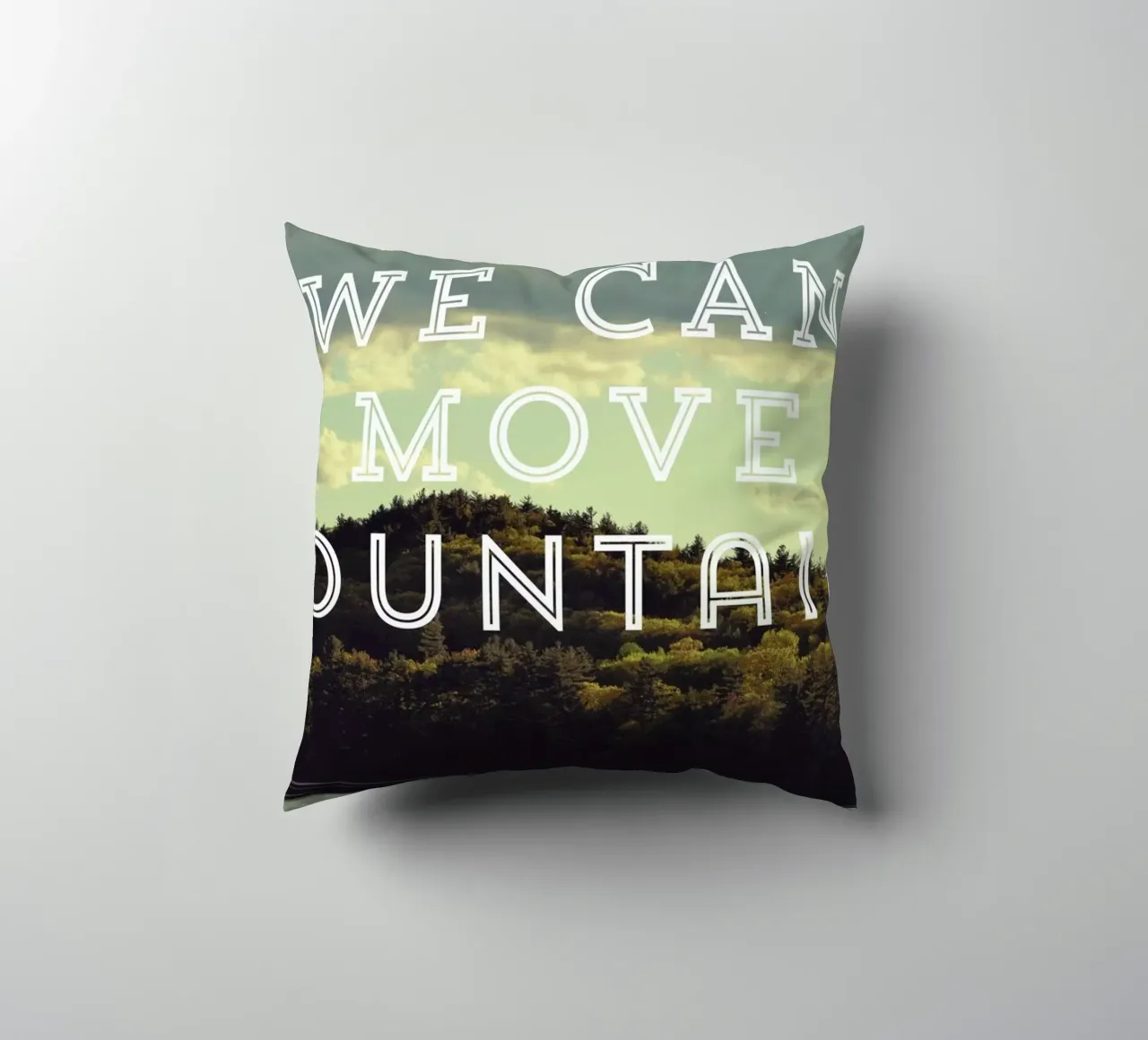 We Can Move Mountains cuscino da Vintage Skies