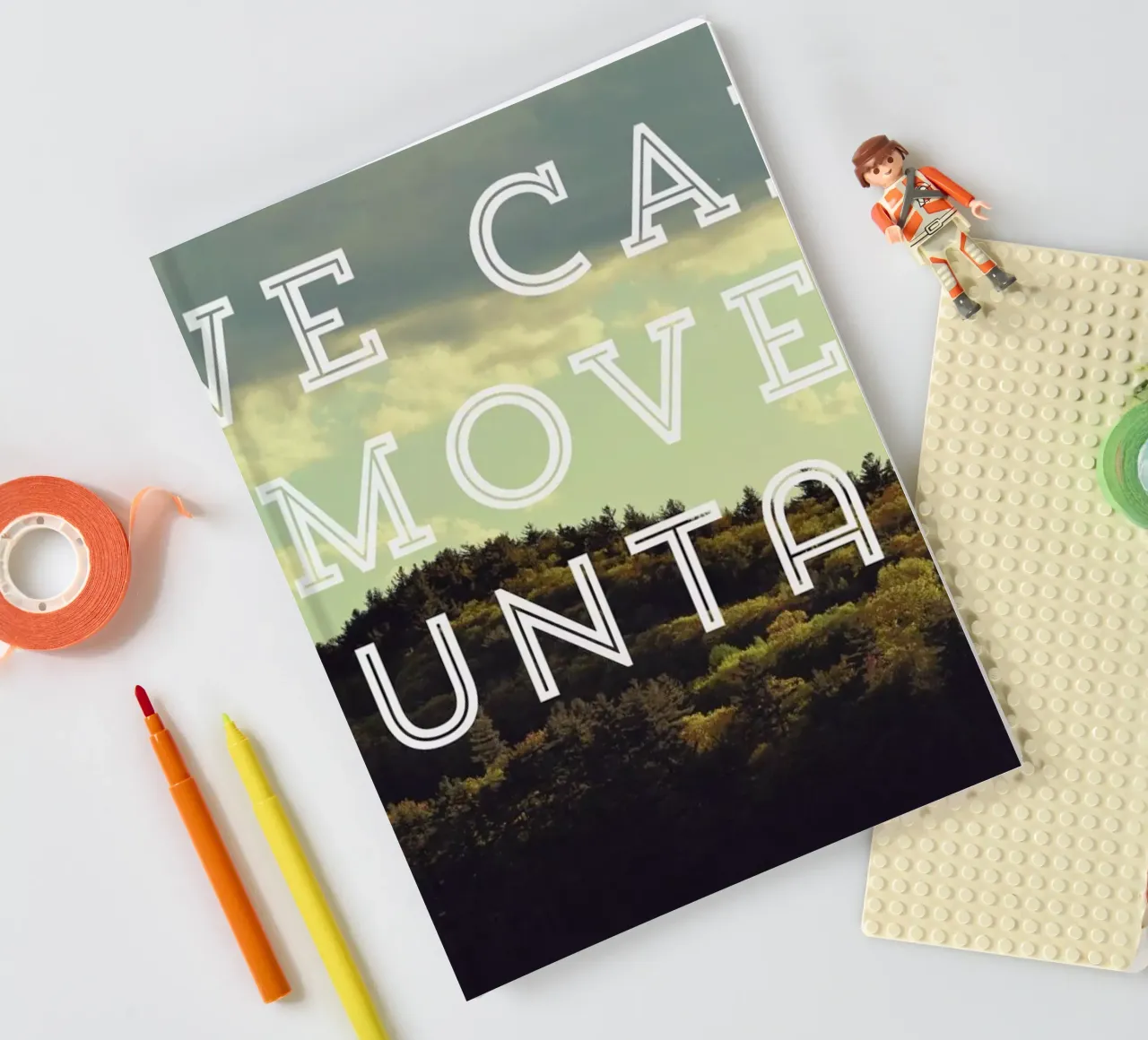 We Can Move Mountains notebook by Vintage Skies