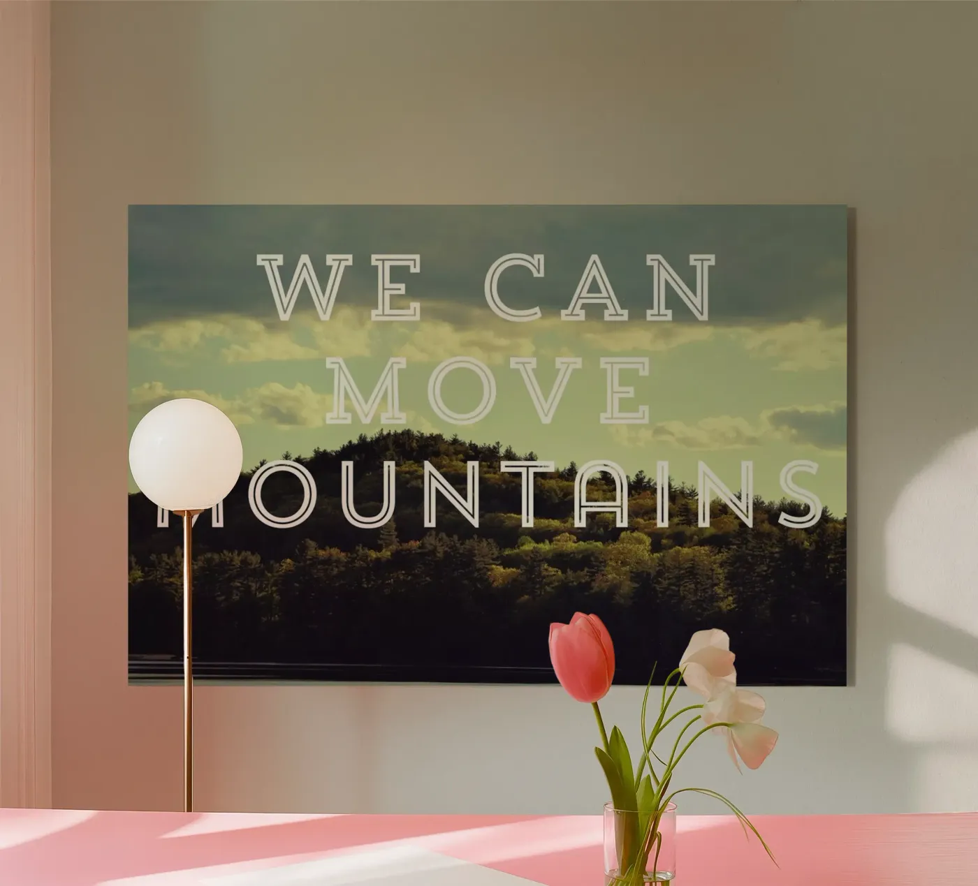 We Can Move Mountains plexiglass da Vintage Skies