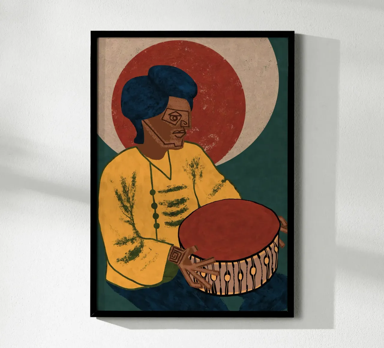 GUY MUSICISTA X poster con telaio in alluminio da Pictufy Sun & Spirit