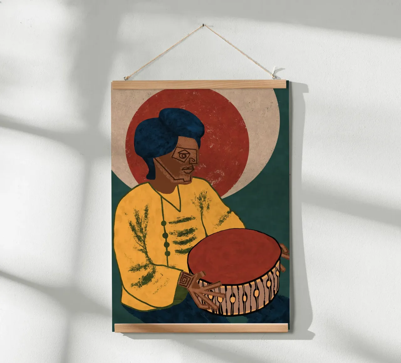 GUY MUSICISTA X poster con telaio in alluminio da Pictufy Sun & Spirit