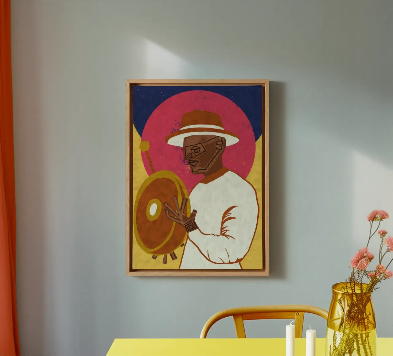 MUSIKER KERL XI Leinwand mit Schattenfugenrahmen von Pictufy Sun & Spirit