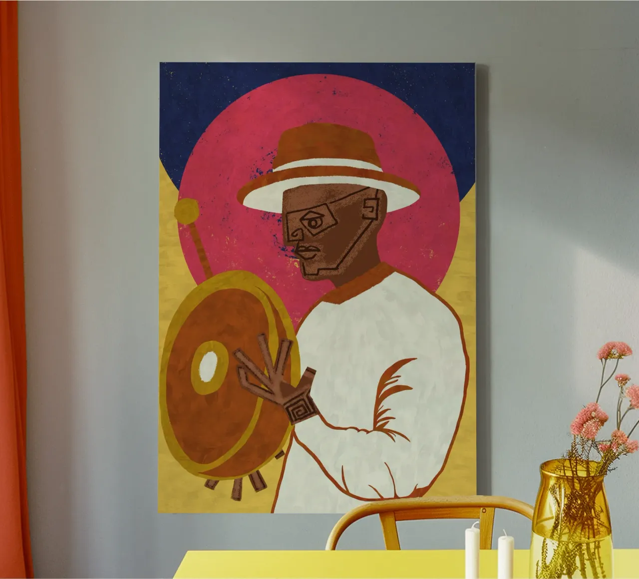 MUSIKER KERL XI Leinwand mit Schattenfugenrahmen von Pictufy Sun & Spirit