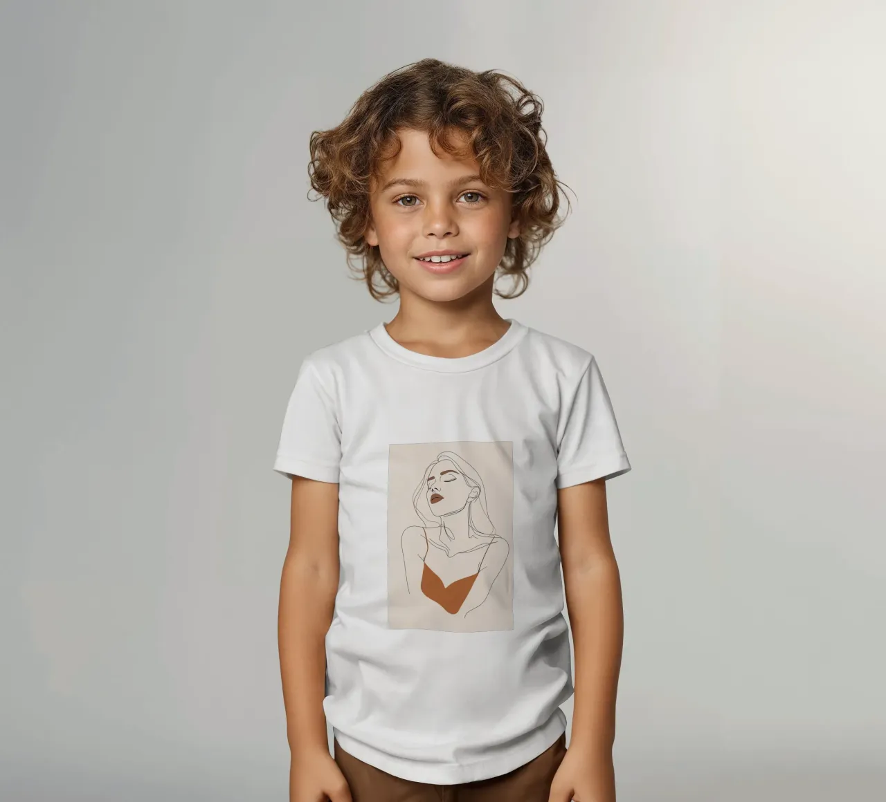 Women's dream line drawing kids t-shirt by Carinaprint