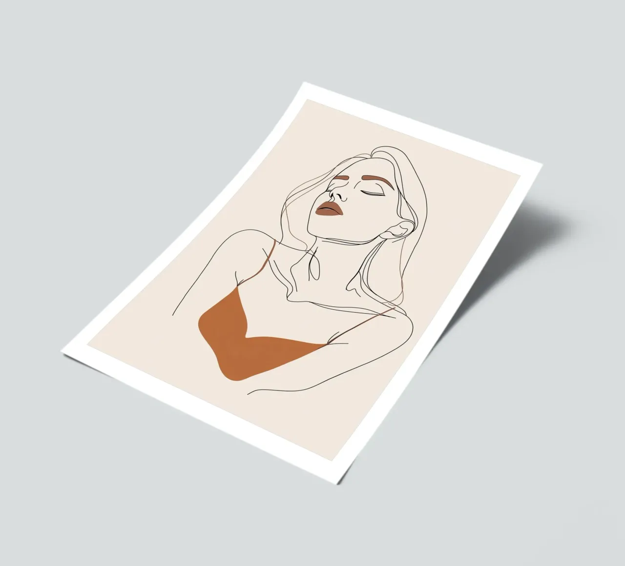 Frauen Traum Linienzeichnung Stickerbogen von Carinaprint