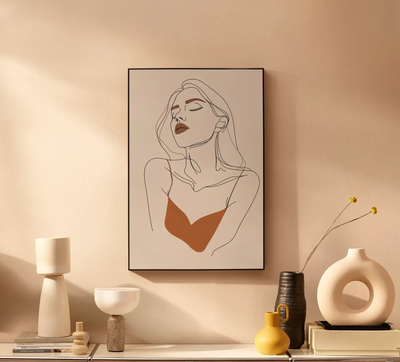Women's dream line drawing forex plate by Carinaprint