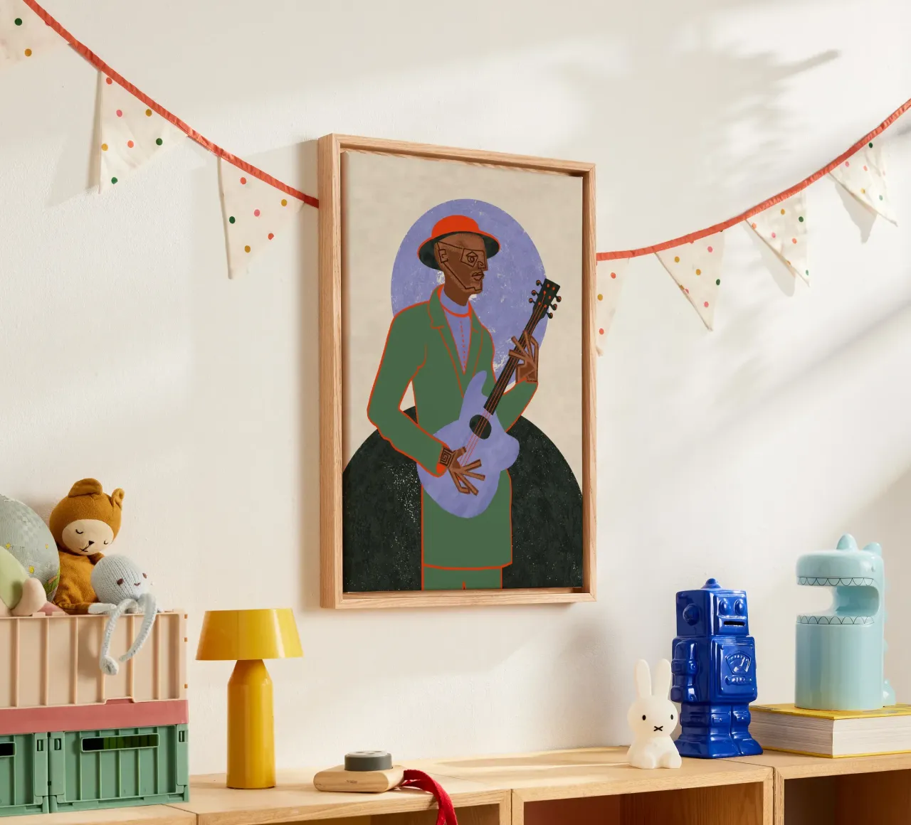 MUZIKANT XII canvas met Baklijst van Pictufy Sun & Spirit