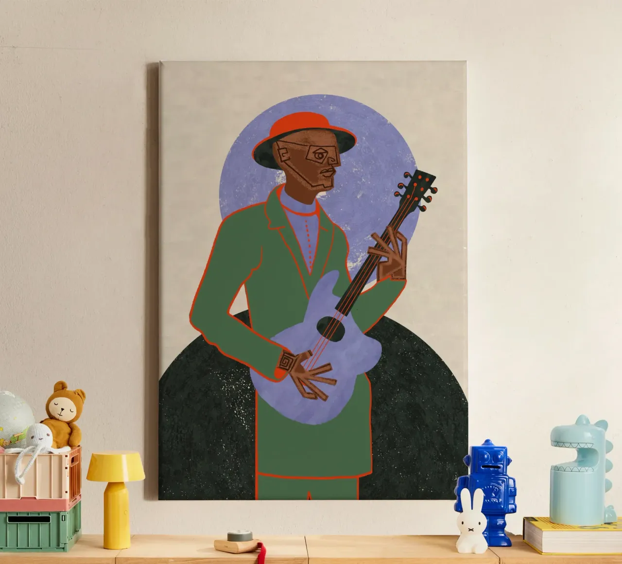MUZIKANT XII canvas met Baklijst van Pictufy Sun & Spirit