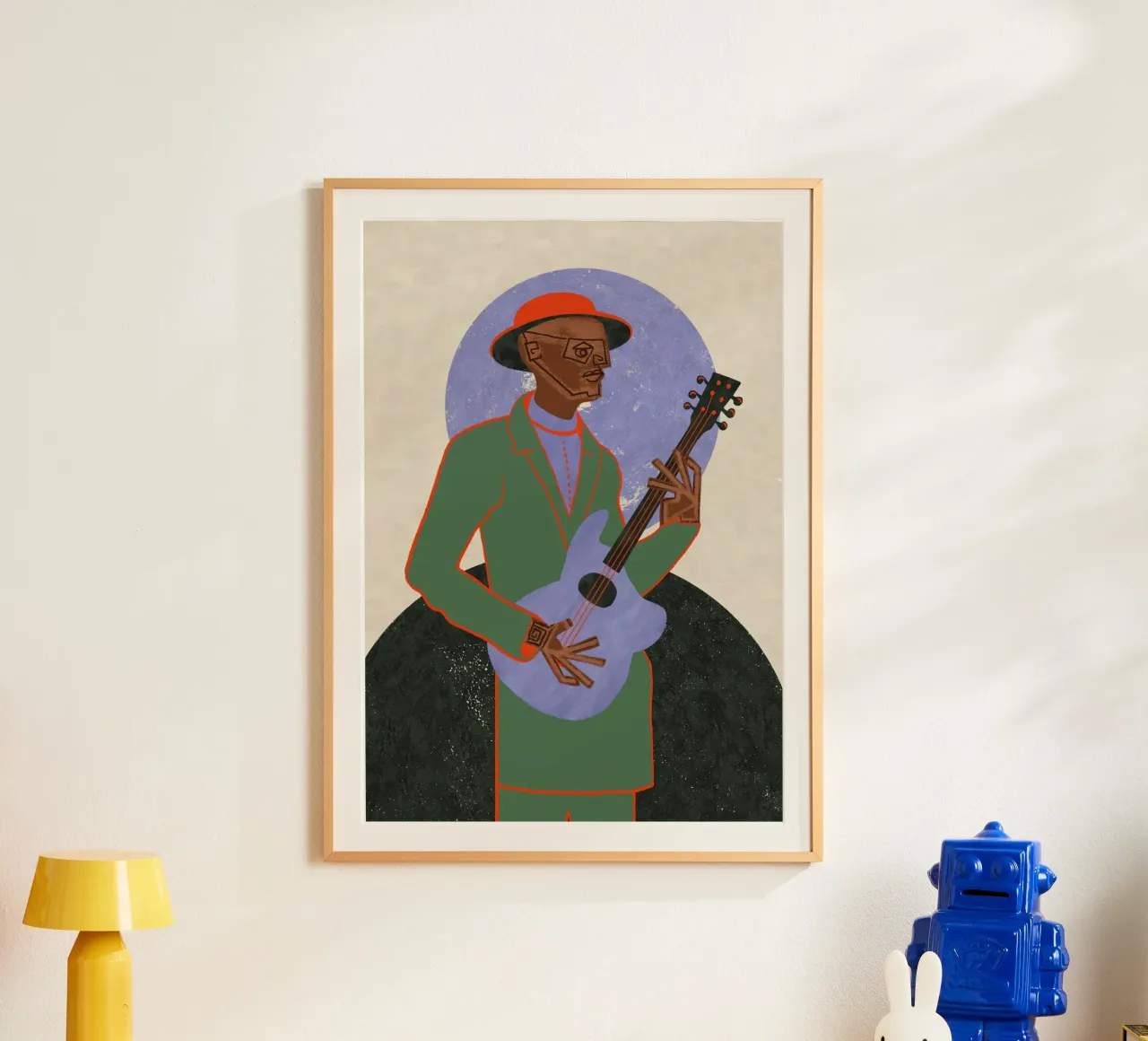 MUSICISTA XII poster con telaio in alluminio da Pictufy Sun & Spirit