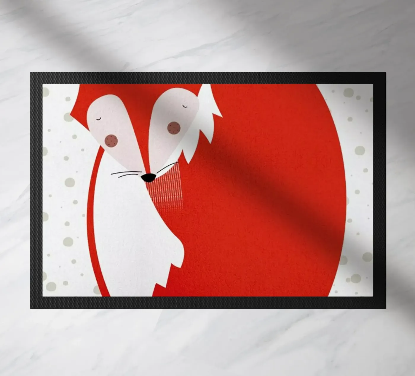 Sleepy Fox doormat by Little Flourishes