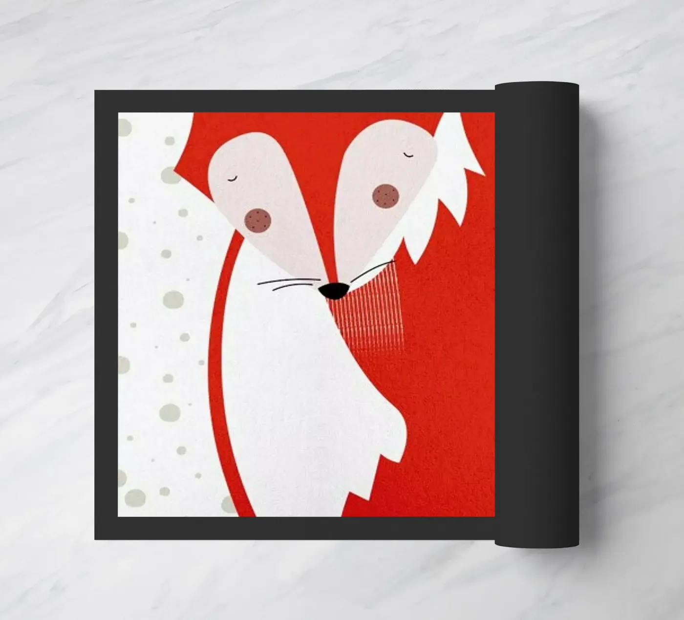 Sleepy Fox doormat by Little Flourishes