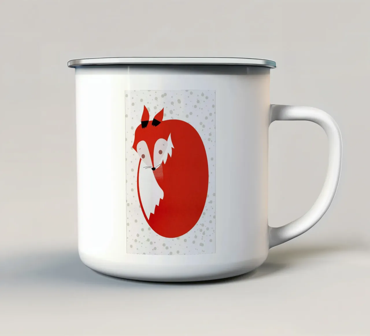 Sleepy Fox tazza in smalto da Little Flourishes