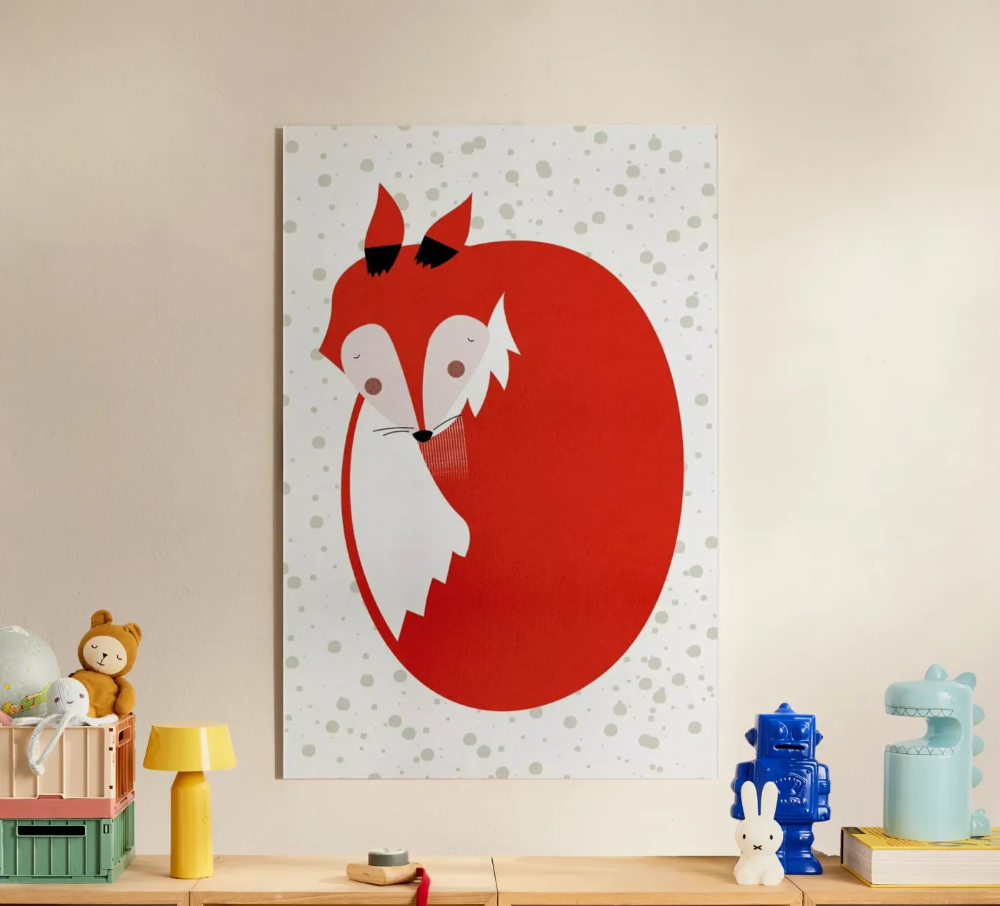 Sleepy Fox acryl van Little Flourishes