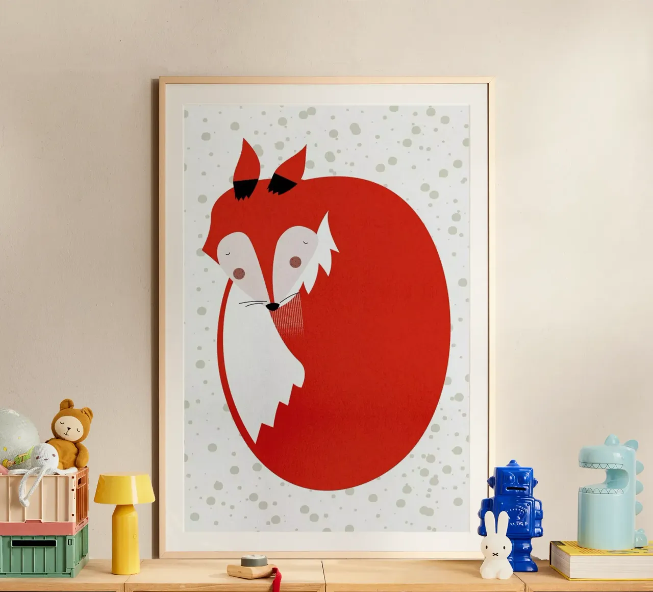 Sleepy Fox poster da Little Flourishes