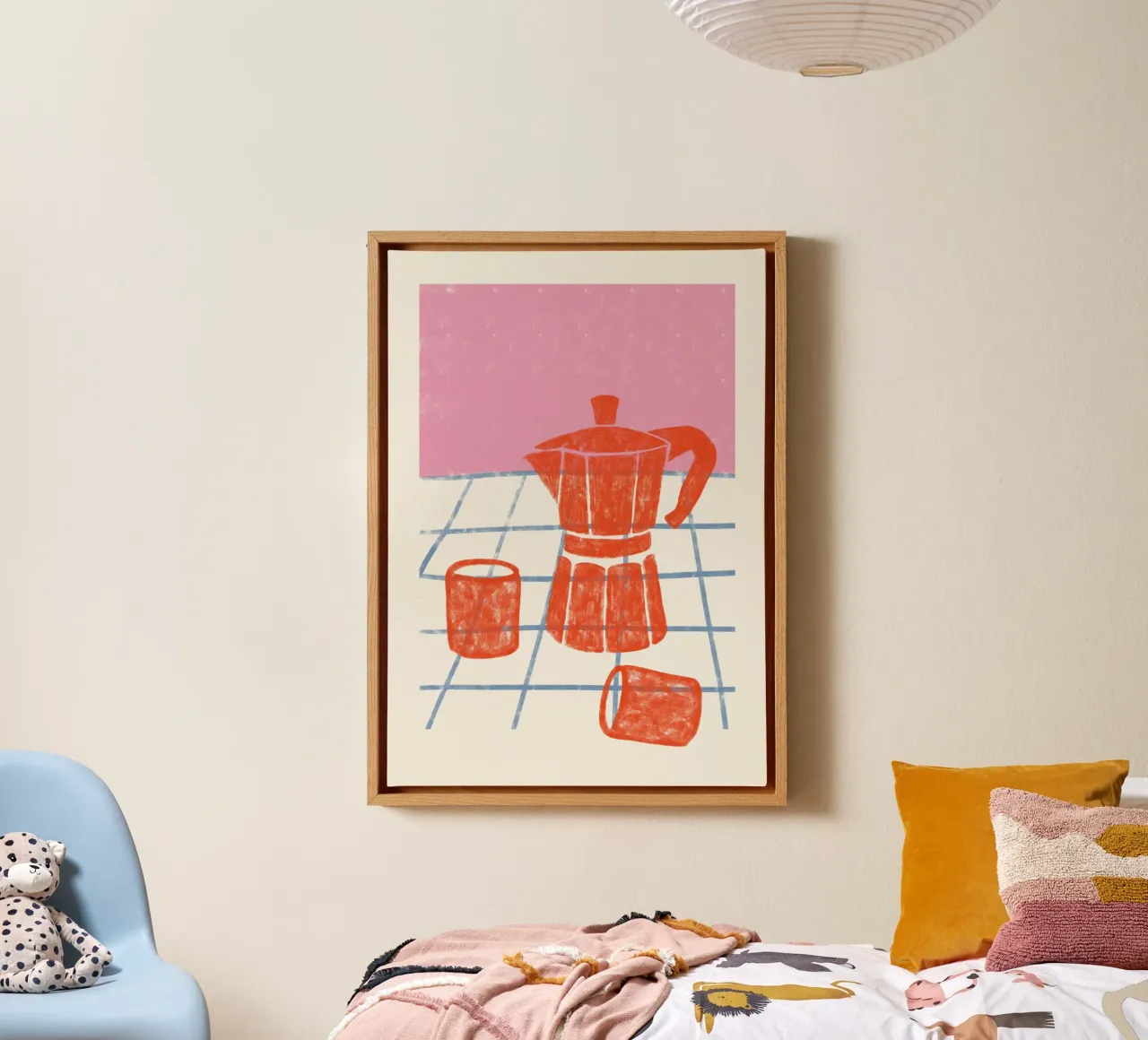 KOFFIETIJD canvas met Baklijst van Pictufy Sun & Spirit