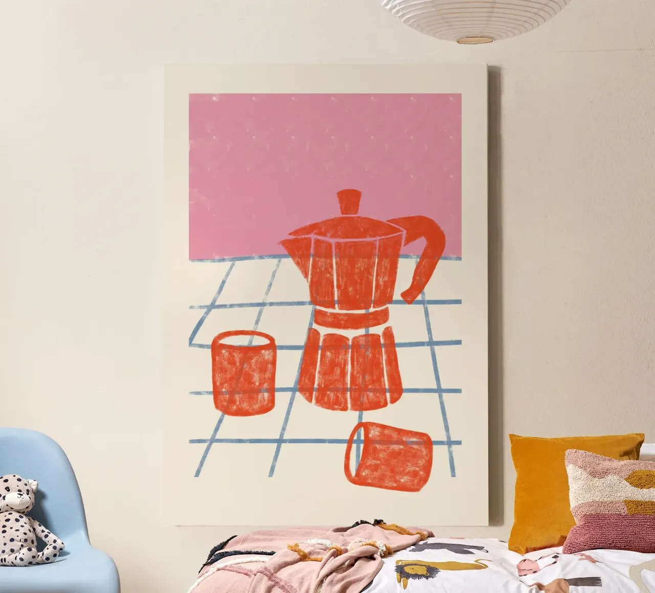 KOFFIETIJD canvas met Baklijst van Pictufy Sun & Spirit