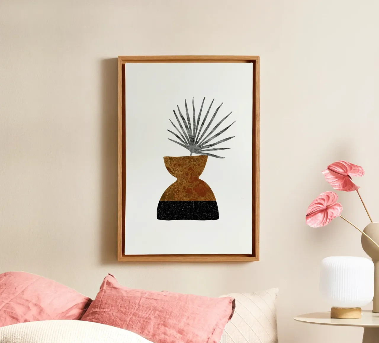 Urban Vases No. 9 canvas met Baklijst van typealive