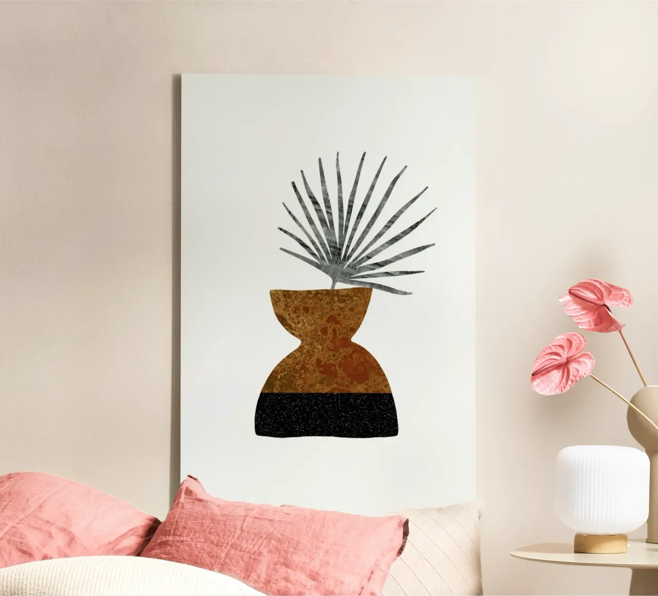 Urban Vases No. 9 canvas met Baklijst van typealive