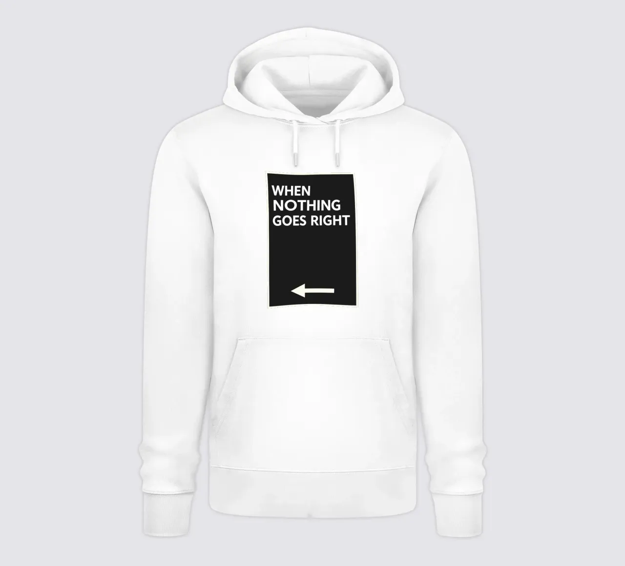 Cuando nada va bien, ve a la izquierda sudadera con capucha de QuooodZ by MooodzArt