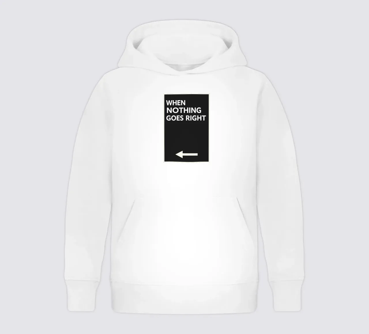 Quando niente va bene, andate a sinistra felpa bambino con cappuccio da QuooodZ by MooodzArt