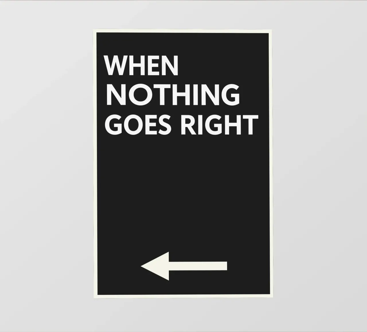 Quando niente va bene, andate a sinistra pellicola backlit da QuooodZ by MooodzArt