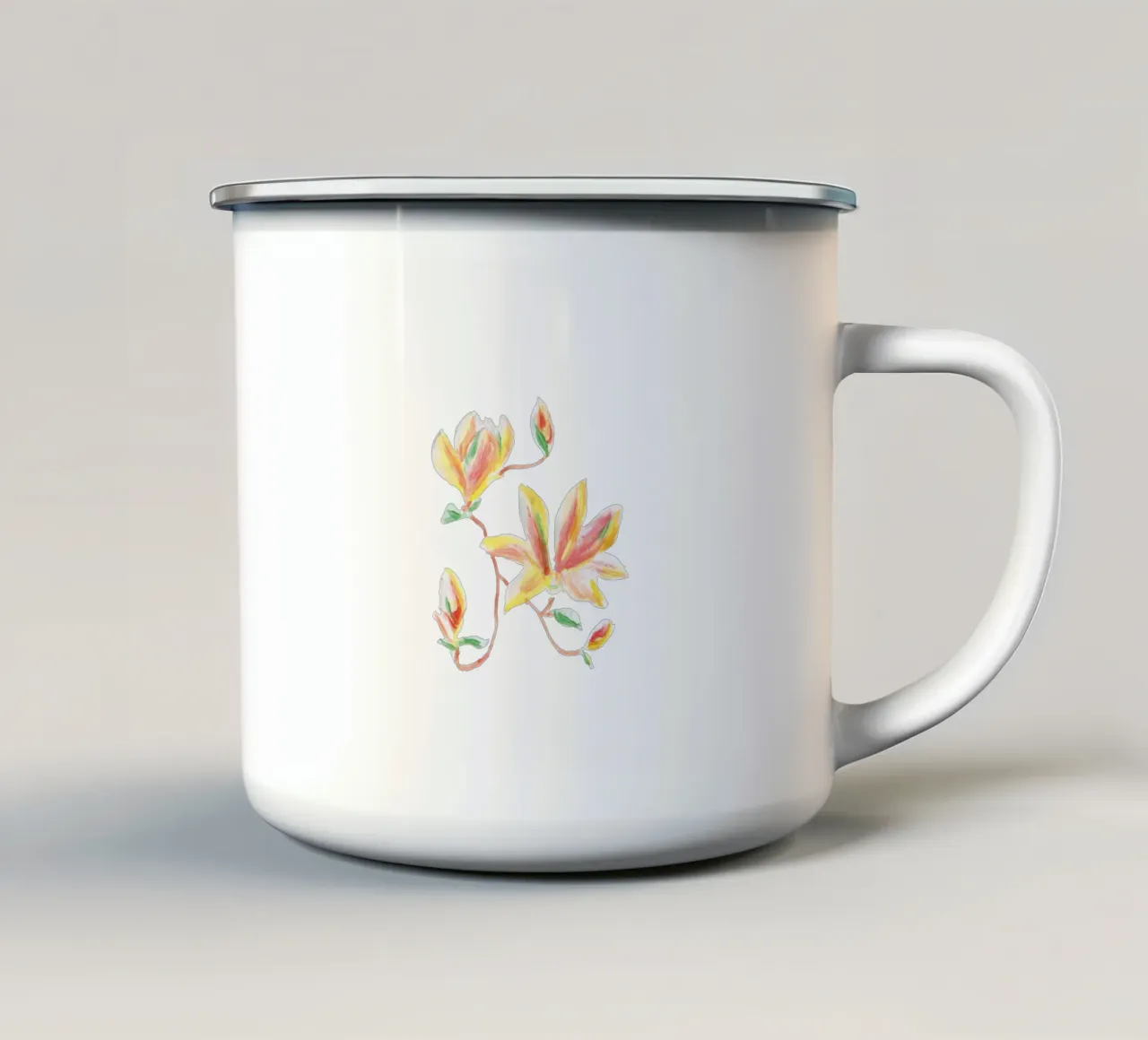 Blossom flowers tazza in smalto da Femke Zwaan