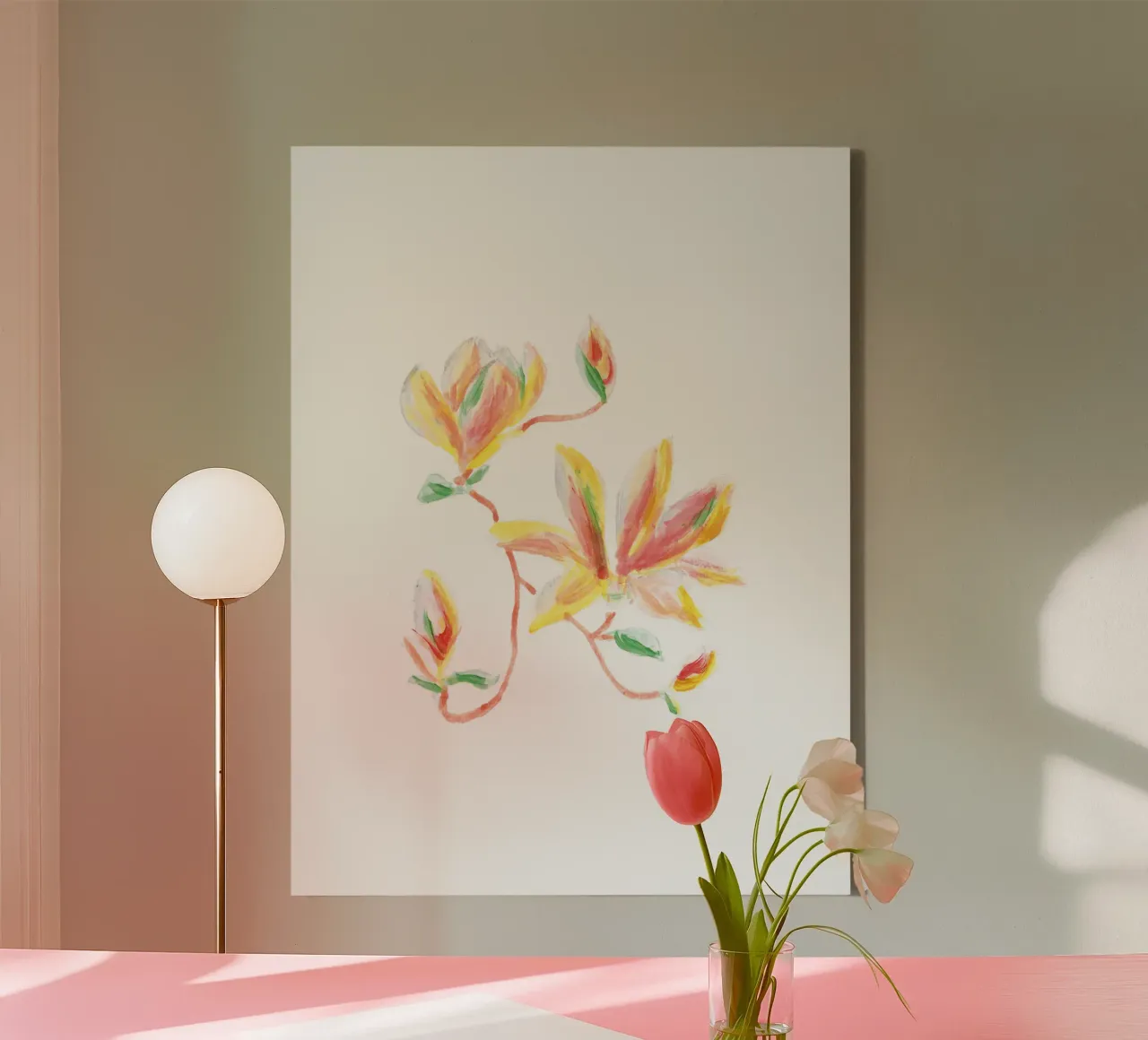 Blossom flowers tela con Cornice a cassetta da Femke Zwaan