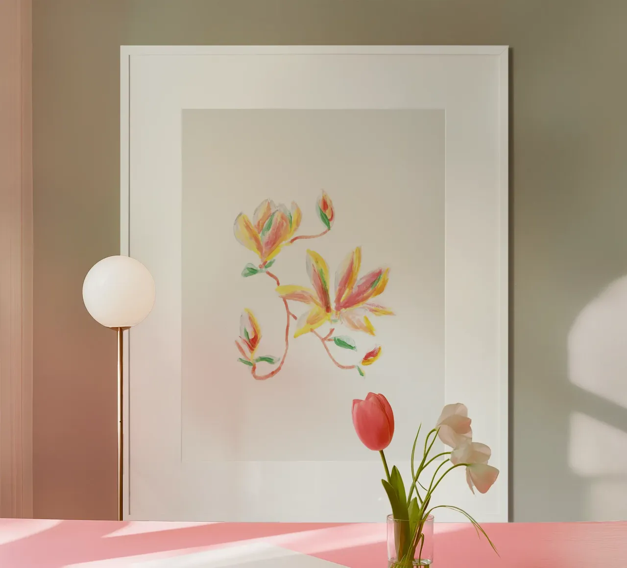 Blossom flowers poster con telaio in alluminio da Femke Zwaan