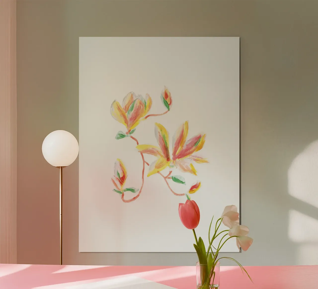 Blossom flowers poster con telaio in alluminio da Femke Zwaan