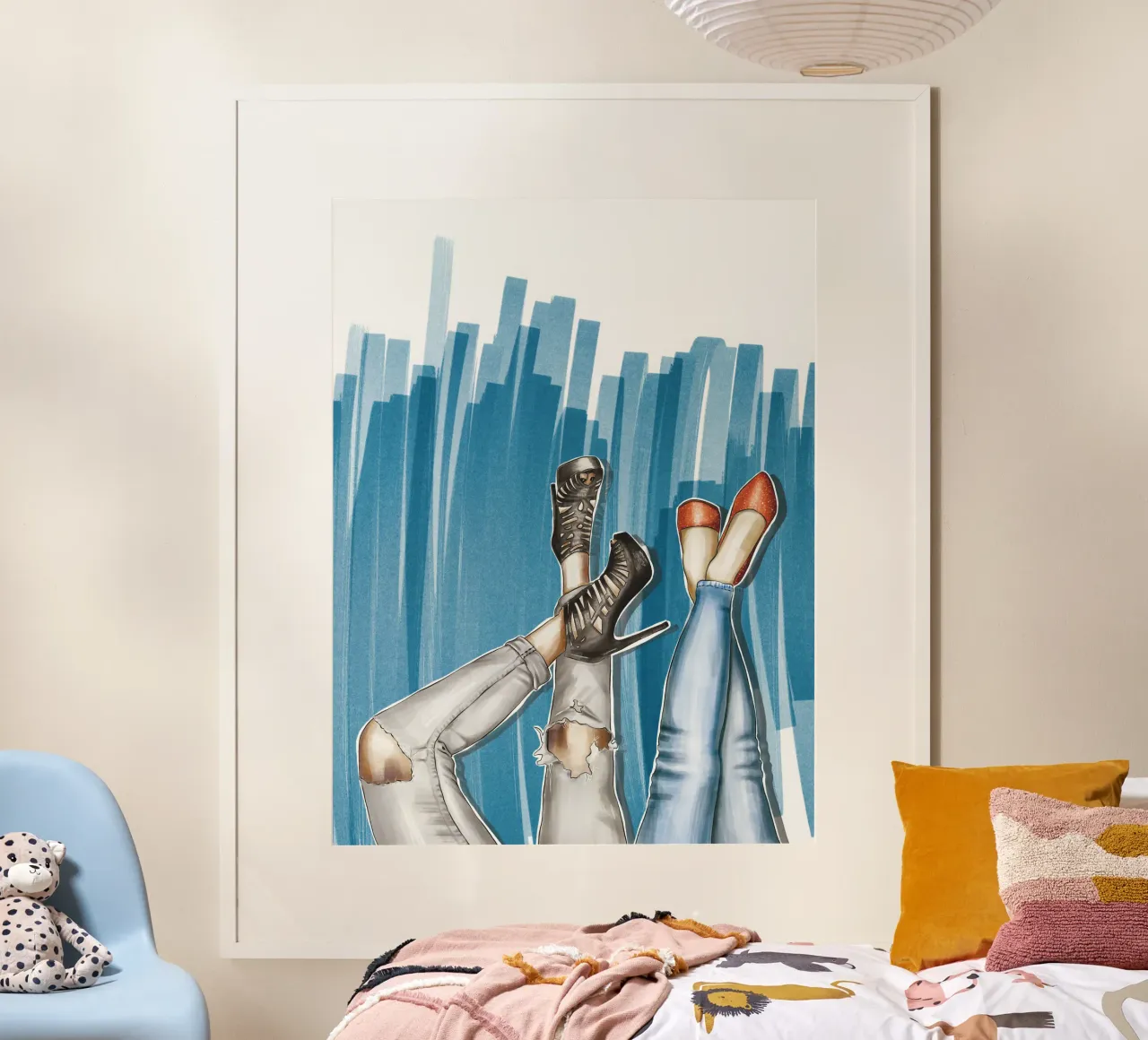 I migliori amici poster con telaio in alluminio da Stella-Illustrations