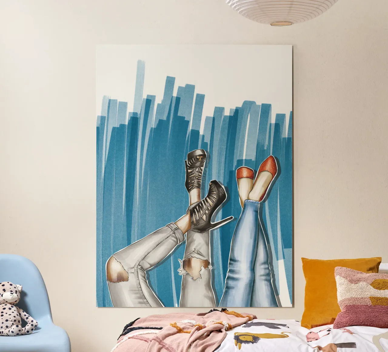 I migliori amici poster con telaio in alluminio da Stella-Illustrations