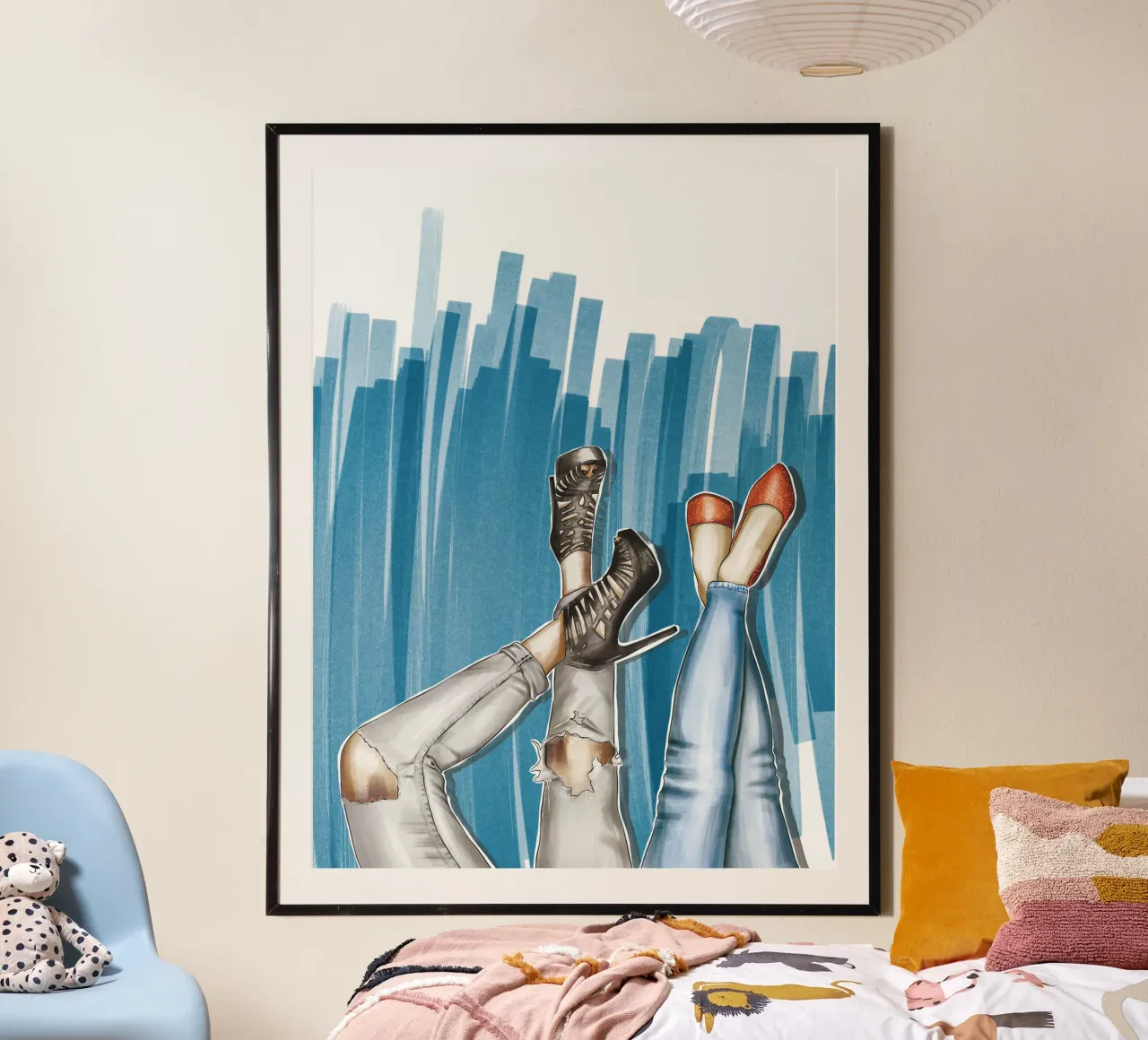 I migliori amici poster con telaio in alluminio da Stella-Illustrations