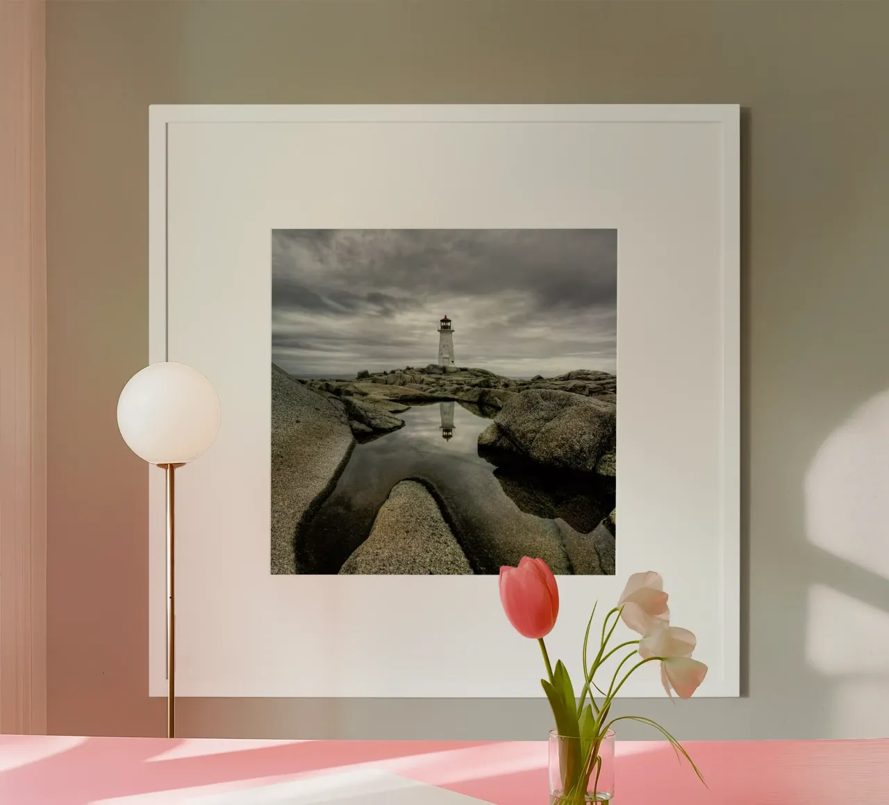 Peggy's Light - Robert Thomson † poster con telaio in alluminio da Pictufy