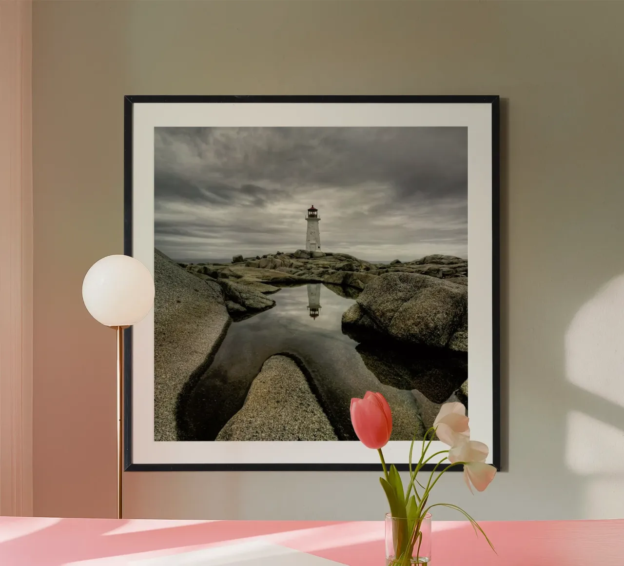 Peggy's Light - Robert Thomson † poster con telaio in alluminio da Pictufy
