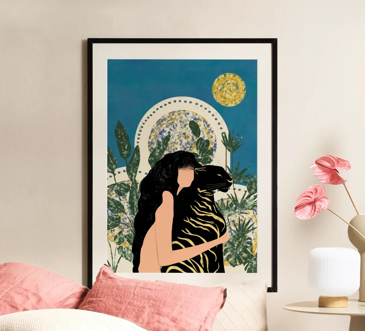 SELVAGGIO E NUDO poster con telaio in legno da Pictufy Sun & Spirit