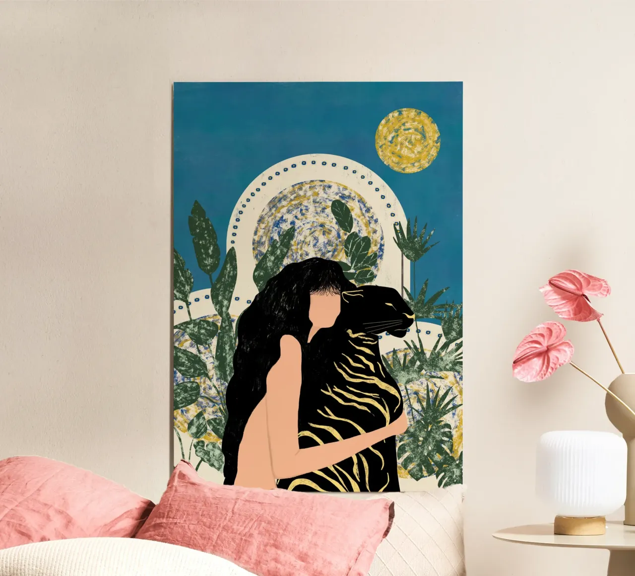 SELVAGGIO E NUDO poster con telaio in legno da Pictufy Sun & Spirit