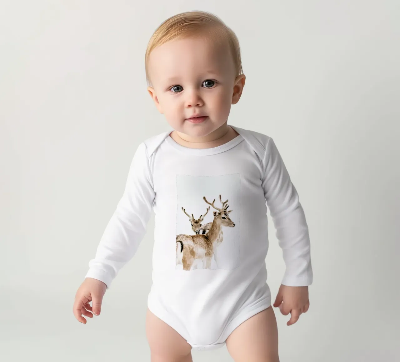 Deers II Langarm Babybody von Victoria Frost