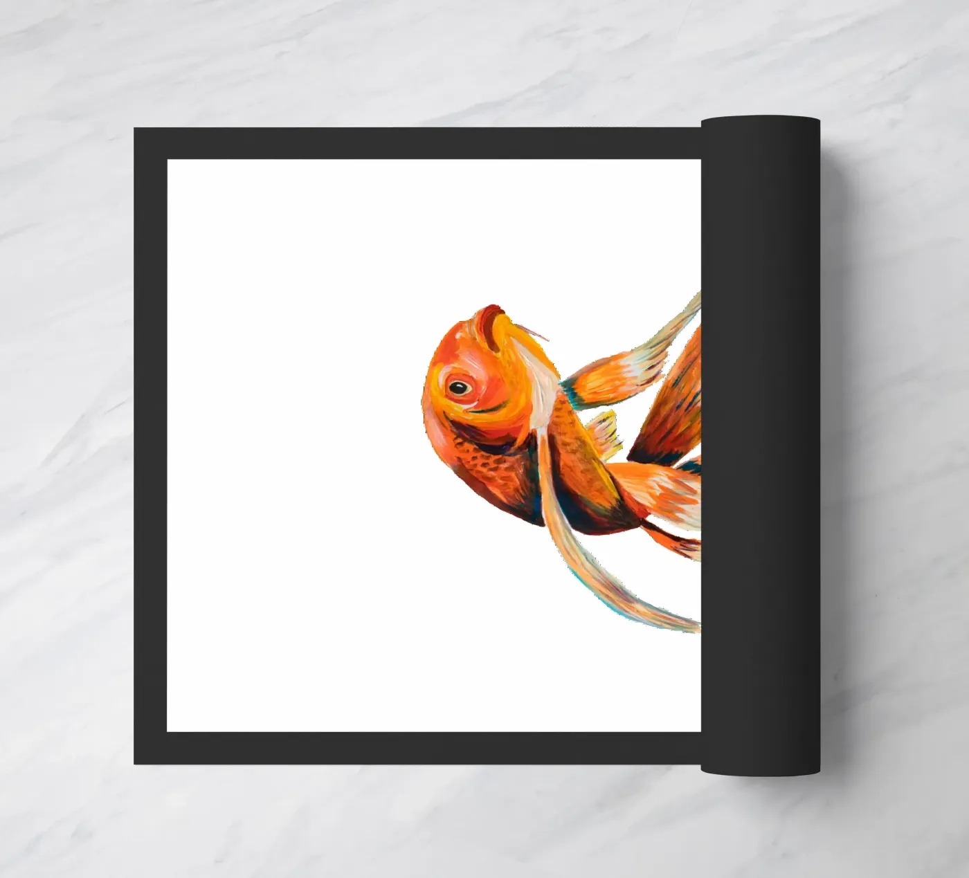 Koi fish Fußmatte von Femke Zwaan