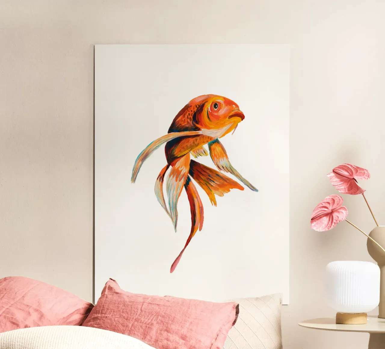 Koi fish poster con telaio in plastica da Femke Zwaan