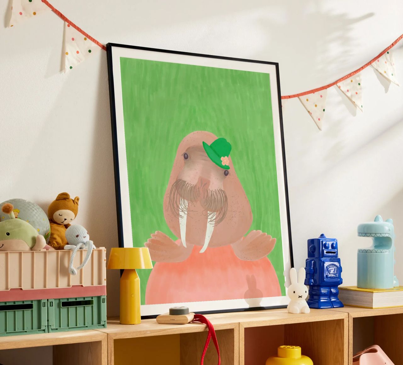 De Zachte Walrus poster van Pictufy Sun & Spirit