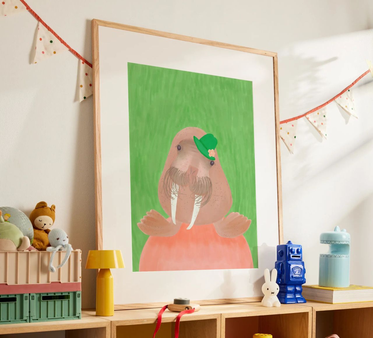 De Zachte Walrus poster van Pictufy Sun & Spirit