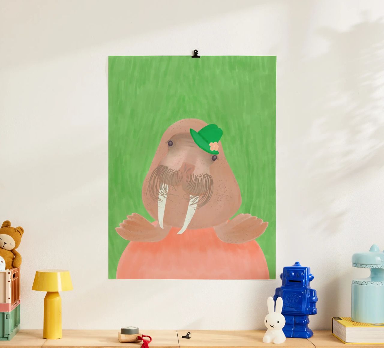 De Zachte Walrus poster van Pictufy Sun & Spirit