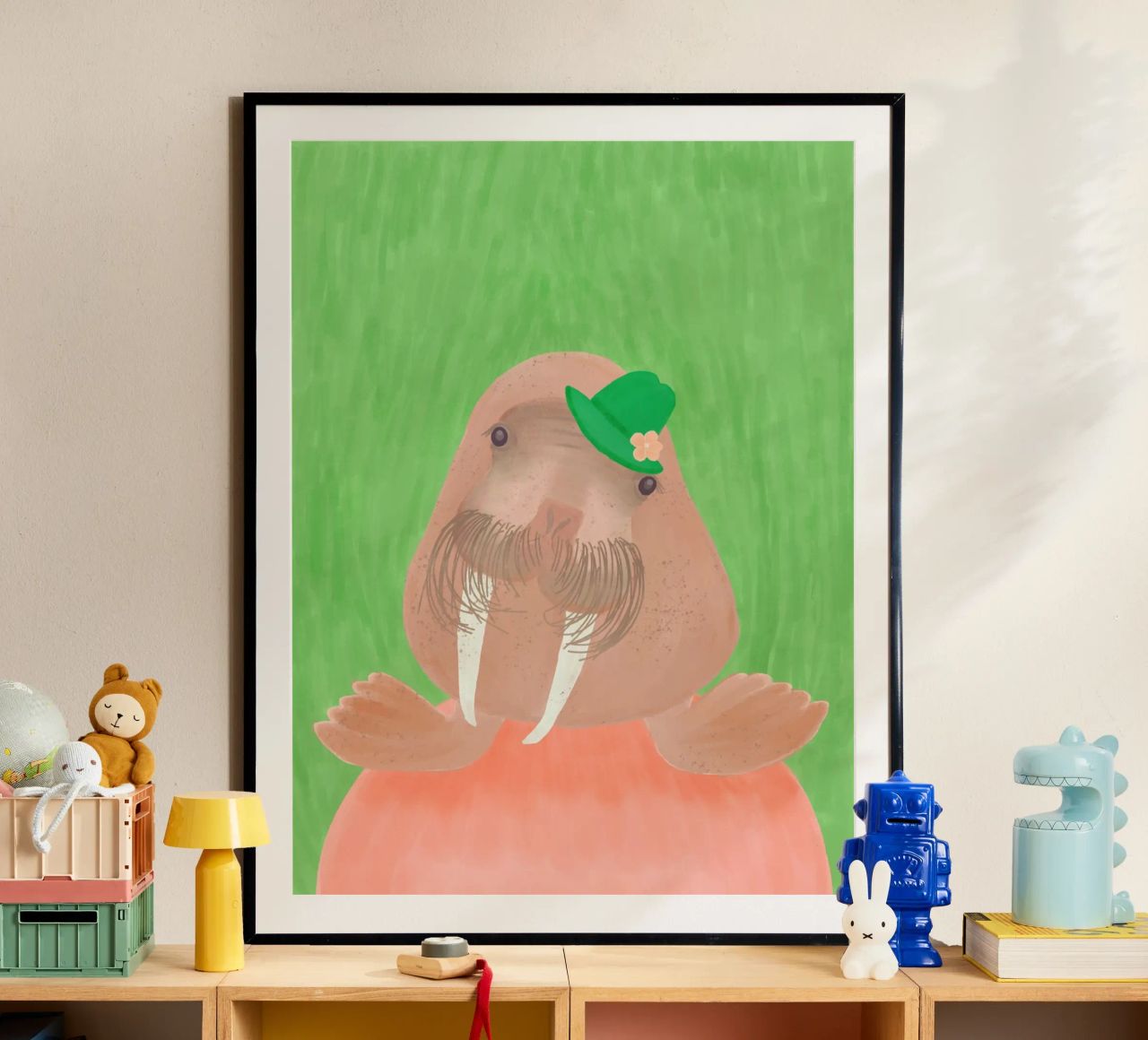 De Zachte Walrus poster van Pictufy Sun & Spirit